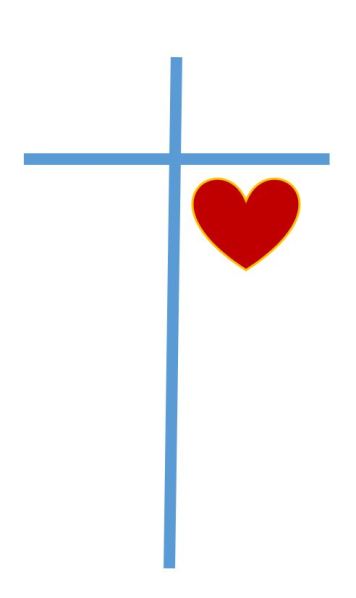 Cross with heart 2